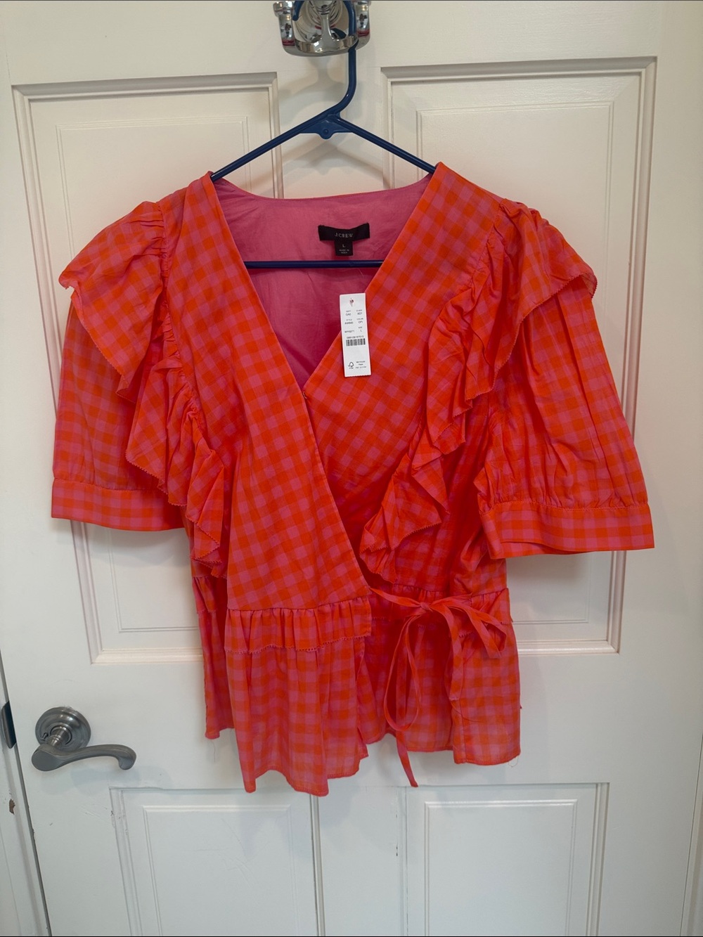 JCrew Ruffle Wrap Top New With Tags